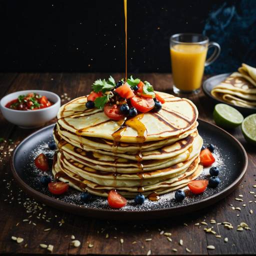 Elegant Fusion Shawarma Pancake Photography