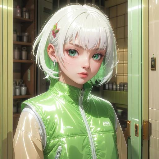 Vibrant Anime Portrait of Young Girl