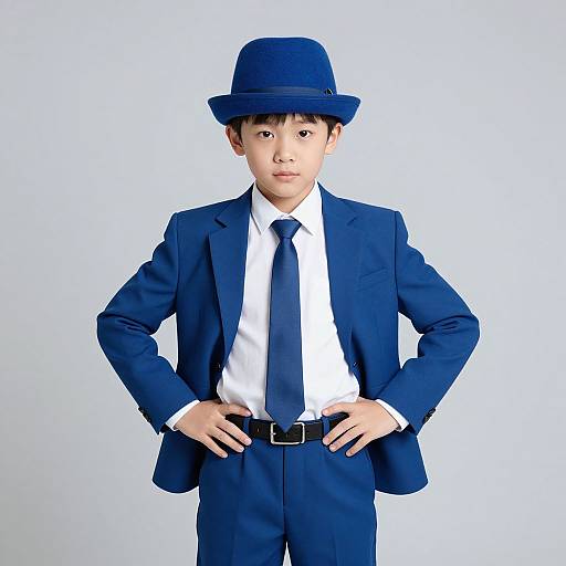 Stylish Royal Blue Suit Portrait
