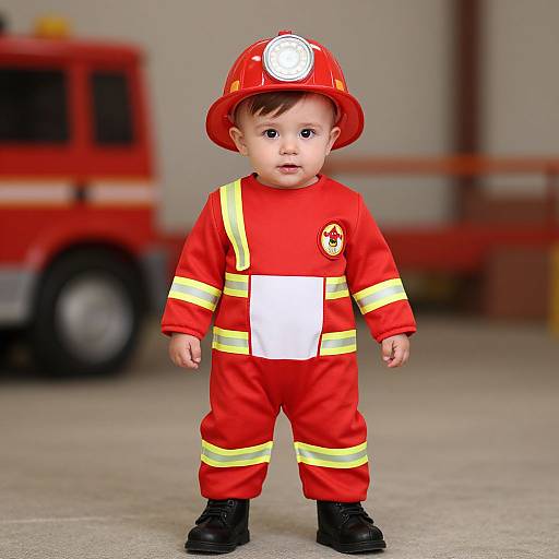 Baby Fire Truck Costume Boy Cosplay