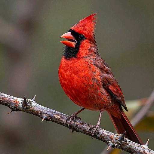 Joyful Red Cardinal in Whimsical Forest