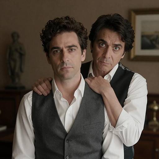 Intimate Portrait of Two Middle-Aged Men