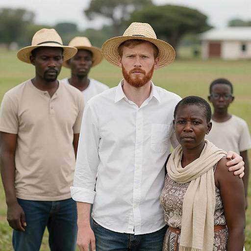 Family Gathering in a Grassy Field