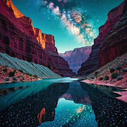 Psychedelic Grand Canyon Galaxy Landscape