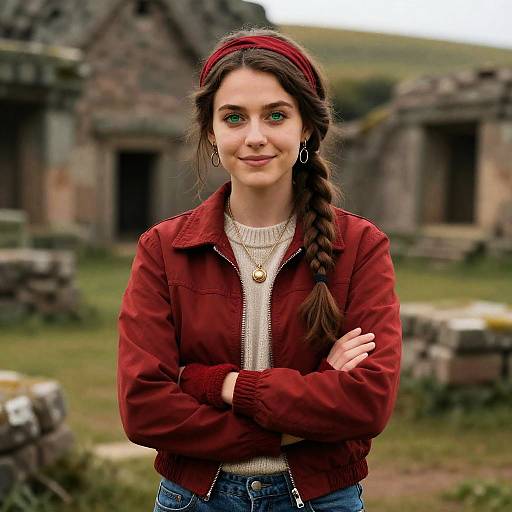 Aerith Gainsborough Among Ancient Ruins