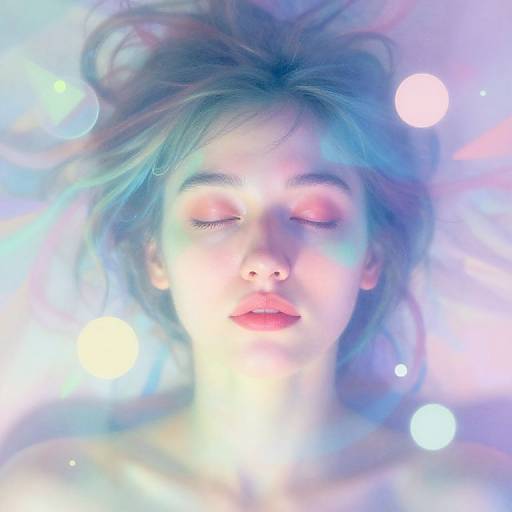 Hypnagogic Portrait with Geometric Patterns