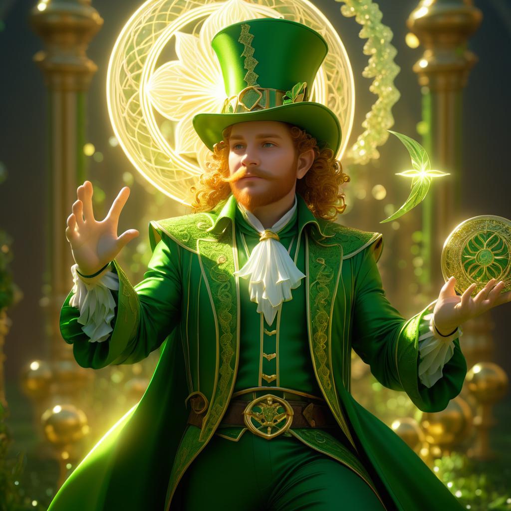 Heroic Leprechaun in Whimsical Fantasy