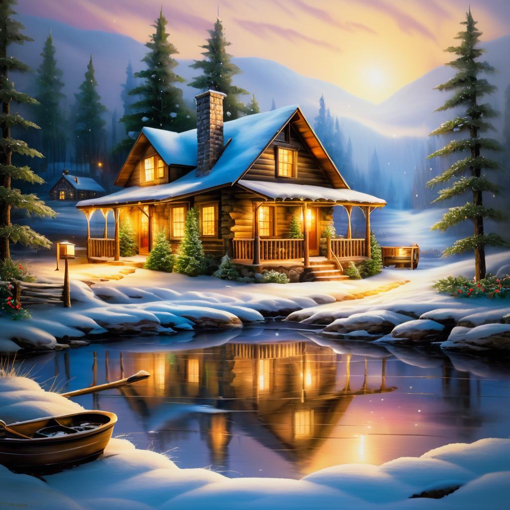 Cozy Cabin in Snowy Wonderland