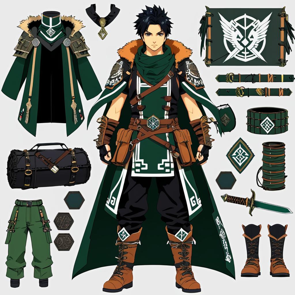 Epic JRPG Character Costume Design