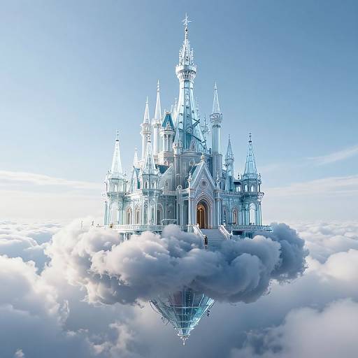 Magical Glass Castle in Sky