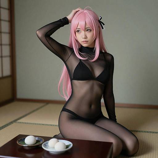 Confident Admiral on Tatami with Mochi