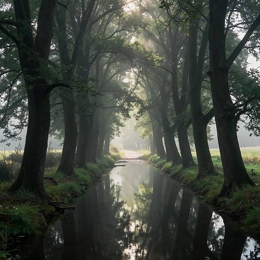 Ethereal Misty Forest Pathway