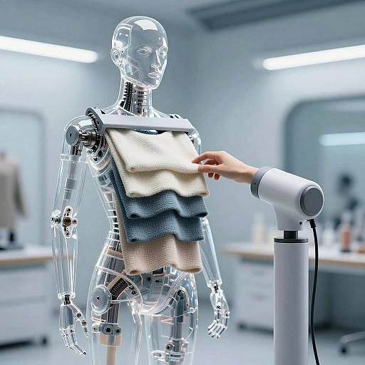 Futuristic AI Clothing Removal Scene