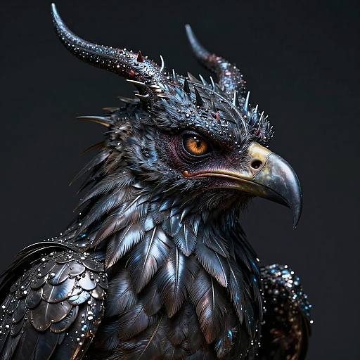 Surreal Demon Bird Portrait
