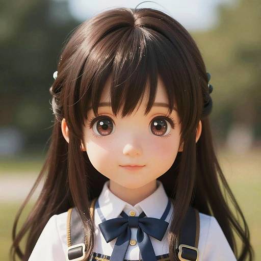 Cute Final Fantasy Girl Character Portrait