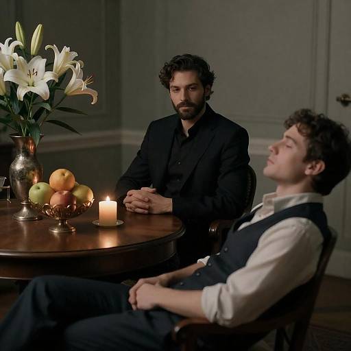 Candlelit Portrait of Two Gentlemen