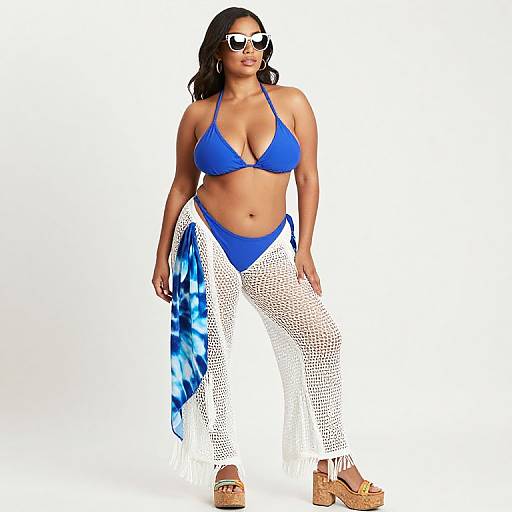 Stylish Beachwear with Retro Accessories