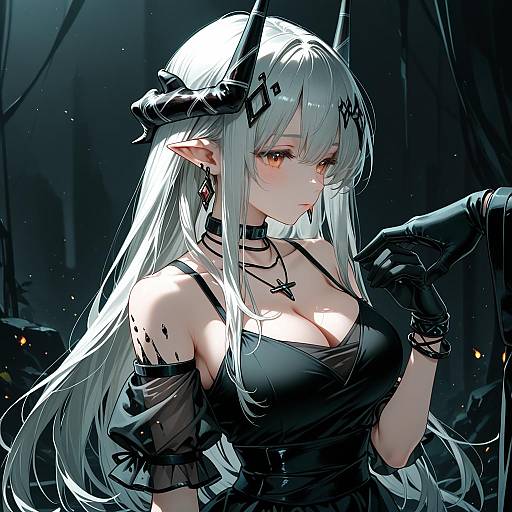 Illustration of Mudrock (obsidian) (arknights), arknights in the style of Kashikaze