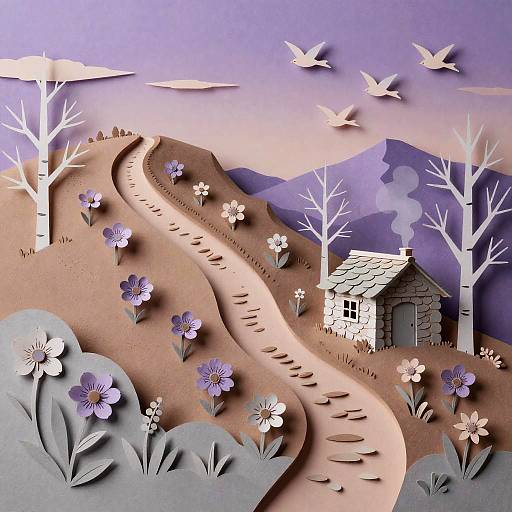 Serpentine Paper Cut Mountain Trail