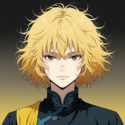 Ghibli-Inspired Minimalist Boy Portrait