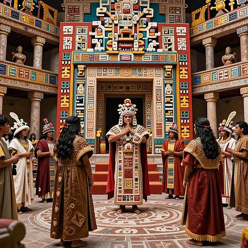 Moctezuma's Grand Ceremony in Tenochtitlan