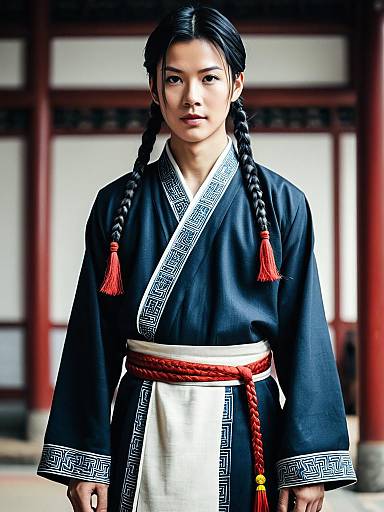 Asian Man in Traditional Chinese Hanfu