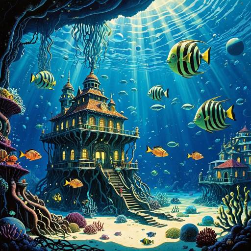 Underwater Civilization with Bioluminescent Roots