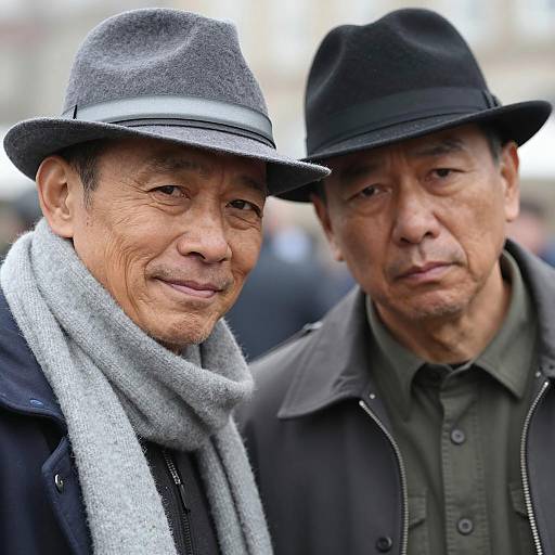 Close-Up Portrait of Two Men