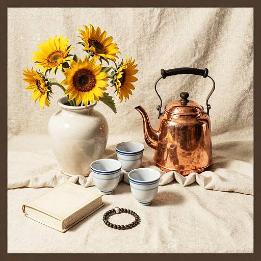 Cozy Graphite Still Life Composition