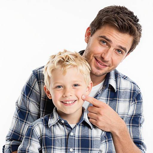 Joyful Family Portrait with Playful Child