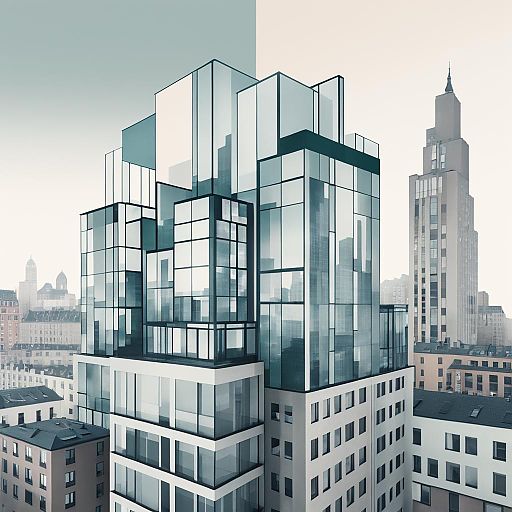 Bauhaus-Inspired Nostalgic City Collage Bauhaus-Inspired Nostalgic City Collage