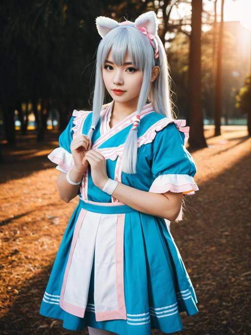 Cosplay Woman in Kanna Costume