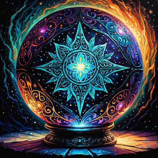 Vibrant Fantasy Painting of a Magic Orb