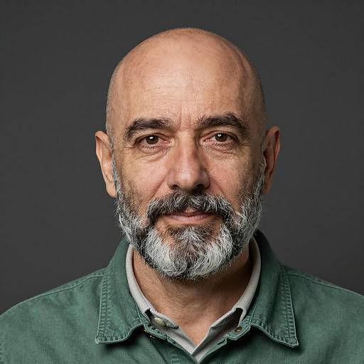 Middle-Aged Man with Gray Beard Portrait