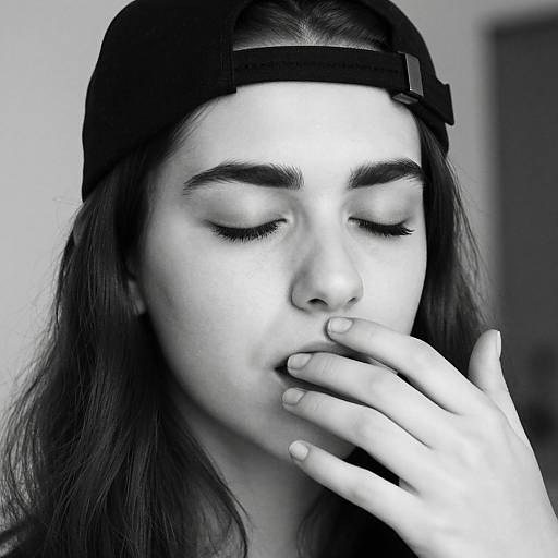 Cool Introspective Black & White Portrait