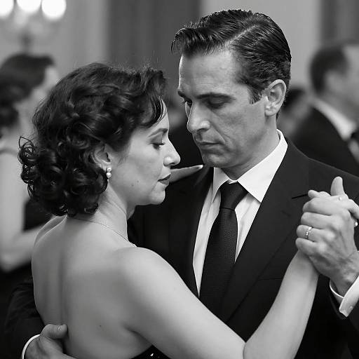 Intimate Dance in Black and White