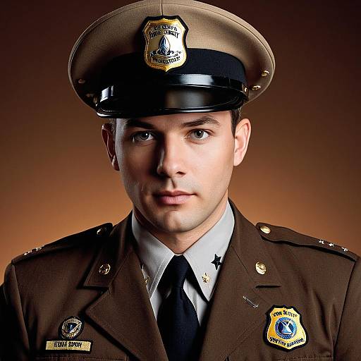 Realistic State Trooper Portrait