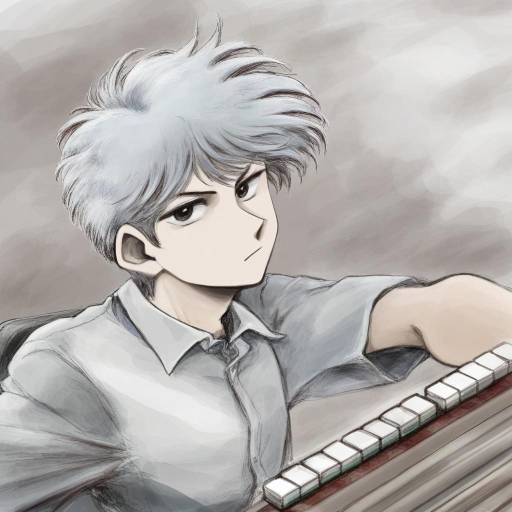 Illustration of Akagi shigeru, fukumoto mahjong in the style of Nanashii (soregasisan)