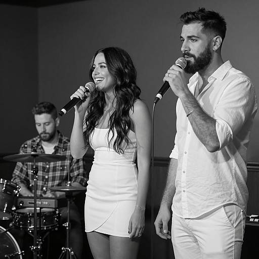 Dynamic Black-and-White Band Performance