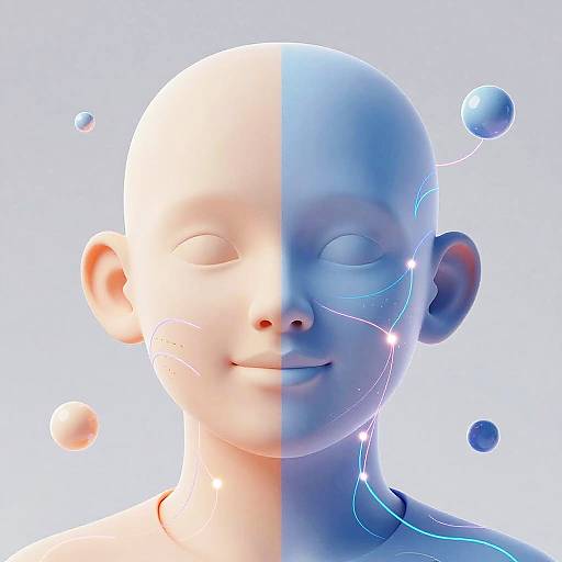 Split Face Expression AI Visualization