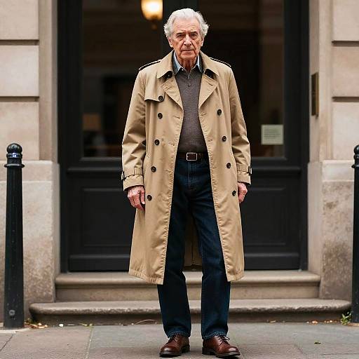 Elderly Gentleman in Classic Noir Style