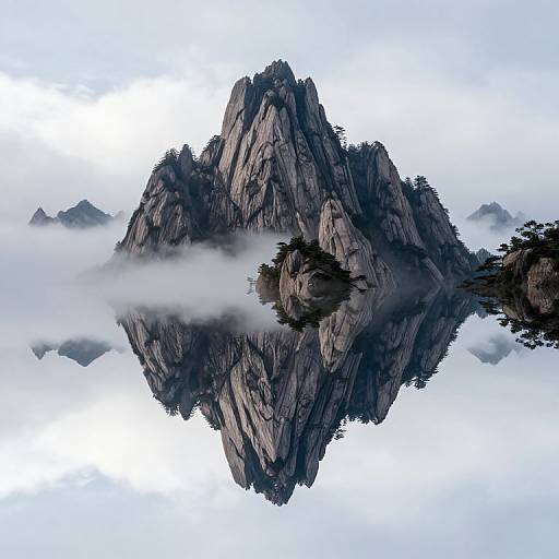 Majestic Inverted Mountain Peaks