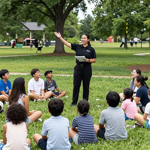 Park Staff Leading Family Program