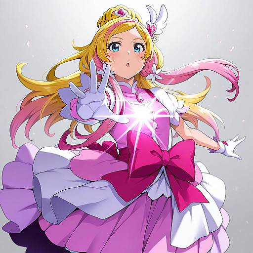Illustration of Haruno haruka, precure in the style of Ikeshita moyuko