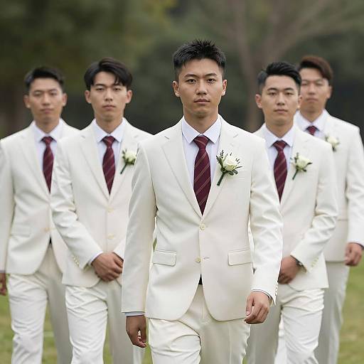 Elegant Outdoor Wedding Portrait of Groom