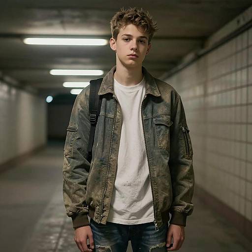 Teen Boy in Subversive Urban Fashion