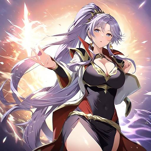Illustration of Ishtar (fire emblem), fire emblem in the style of Aki (akikaze asparagus)