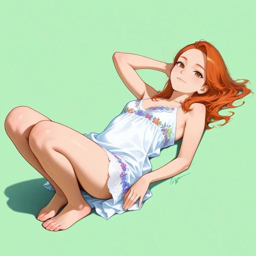 Serene Petite Woman in Bohemian Style Serene Petite Woman in Bohemian Style