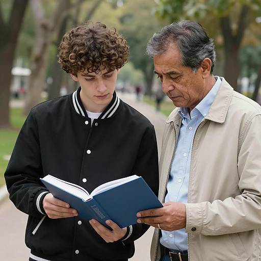 Focused Readers in a Park Setting
