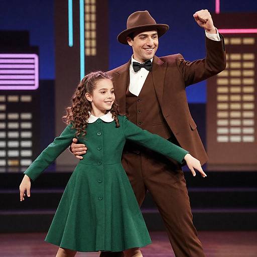 Joyful Dance Under Neon Lights